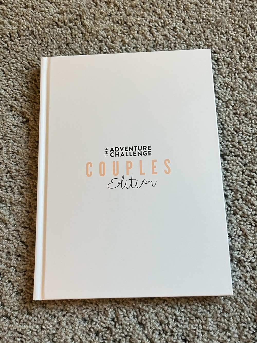 The Adventure Challenge Couples Edition Hardcover - White with Peach Text